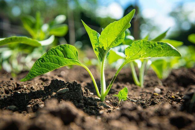 Vibrant vegetable garden