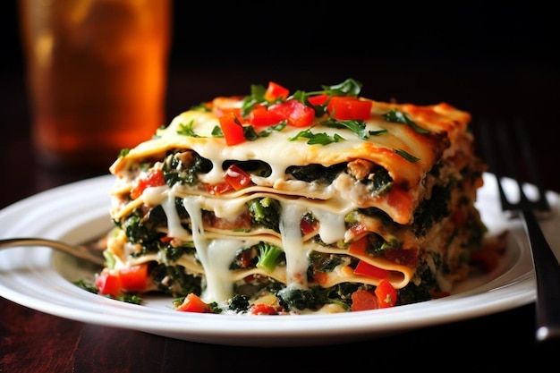 Vibrant Vegetable Lasagna with Bechamel Sauce yummy delicious LasagnaRisotto image