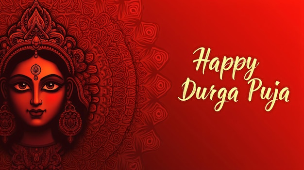 Vibrant Vijayadashami Illustration Celebrate Durga Puja Hindu Festival Art