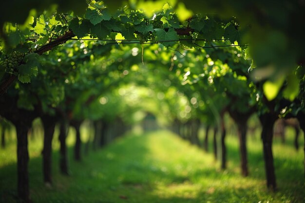 Vibrant Vineyard Vision Green Abstract Background photo