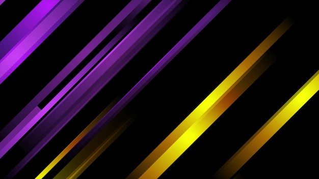 Vibrant violet and orange geometric stripes abstract tech background