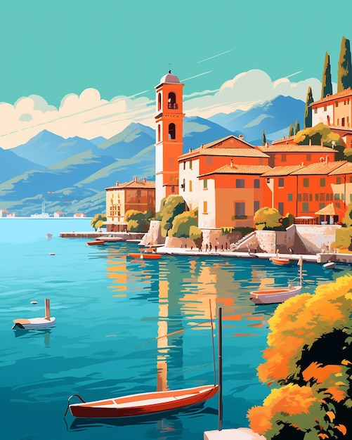 Vibrant Vistas A Delightful Collection of Flat Illustrations