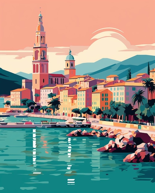 Vibrant Vistas A Delightful Collection of Flat Illustrations