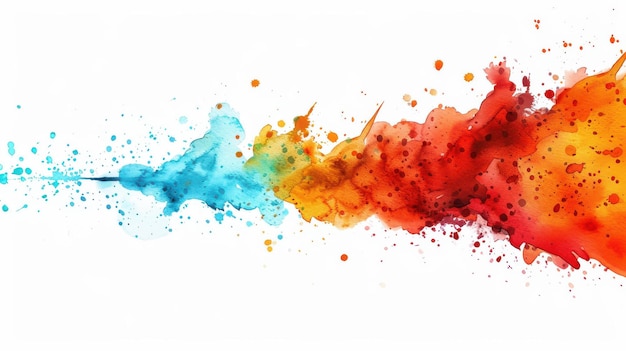 Vibrant watercolor artwork against a white background conveying art and creativity