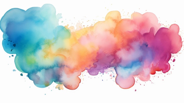 Vibrant watercolor speech bubble illustration perfect for creativity and design projects