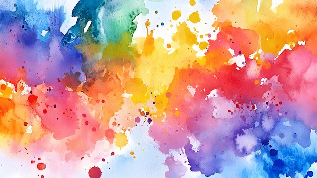 Photo vibrant watercolor splash abstract with harmonious color blending