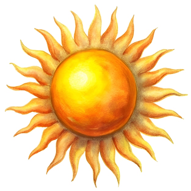 Photo vibrant watercolor sun illustration perfect for summer designs weather apps or cheerful branding