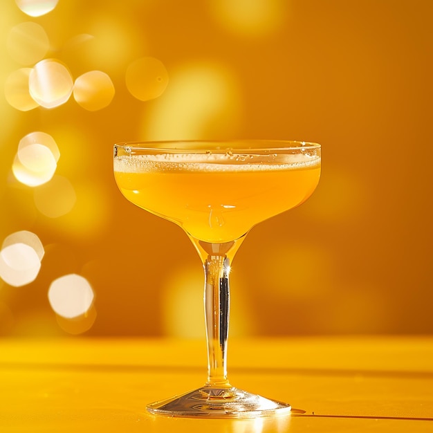 Vibrant Yellow Cocktail