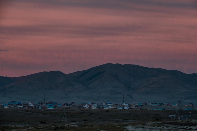 The vicinity of the district center of KoshAgach in the south of the Chuysky tract in Altai