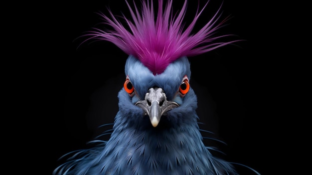 Victoria Crowned Pigeon White background