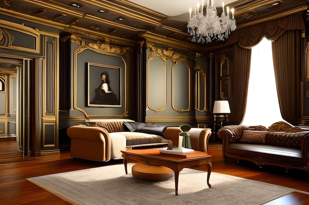 Victorian Interior Design Hyperrealistic Trending