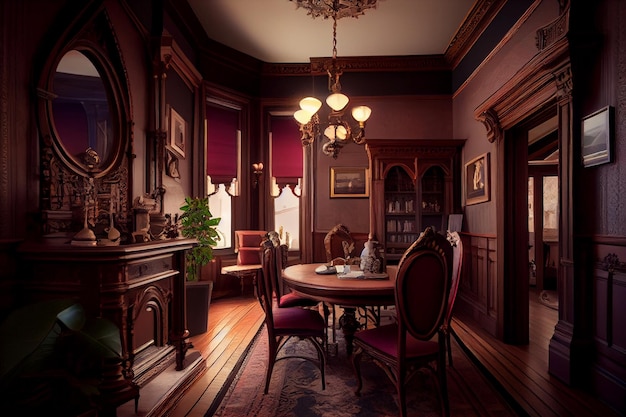 Victorian Interior Design Hyperrealistic Trending