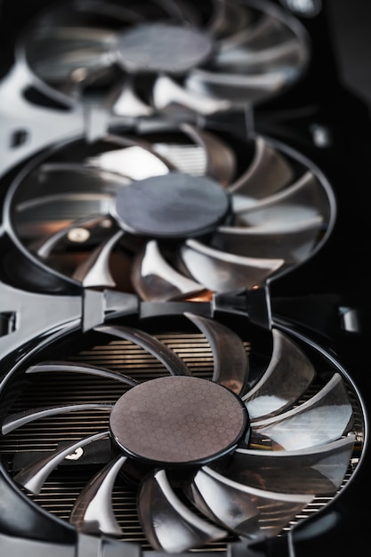 A video card with three fans is hardly a powerful cooling system.