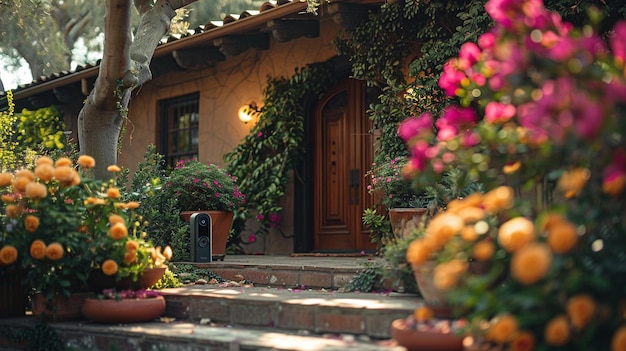 A Video Doorbell Camera With Cloud Storage Background