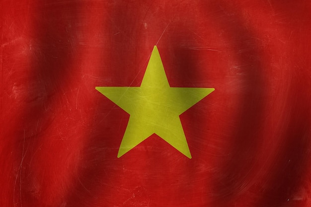 Vietnam flag background Travel or Business Concept