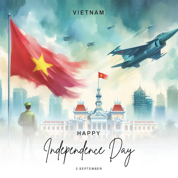 Vietnam Independence Day social media post banner flyer poster template