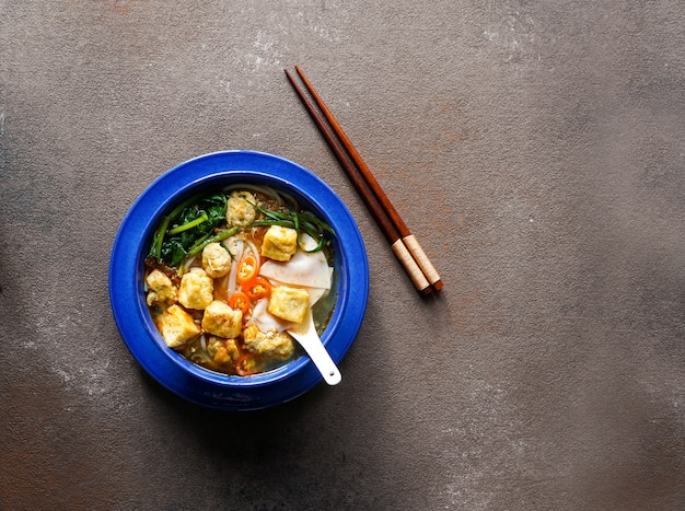 Vietnamese traditional noodles soup Canh Bun