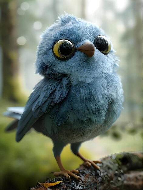 View Of 3D Animated Cartoon Bird