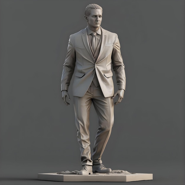 View Of 3D Businessman