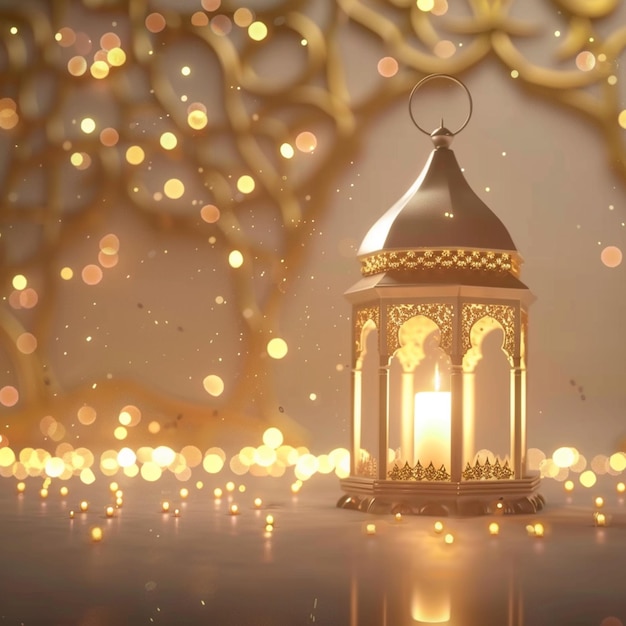 View of 3d islamic lantern