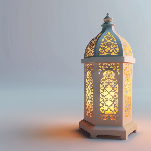 View of 3d islamic lantern