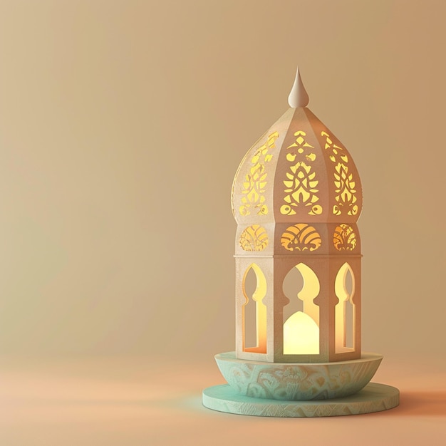 View of 3d islamic lantern