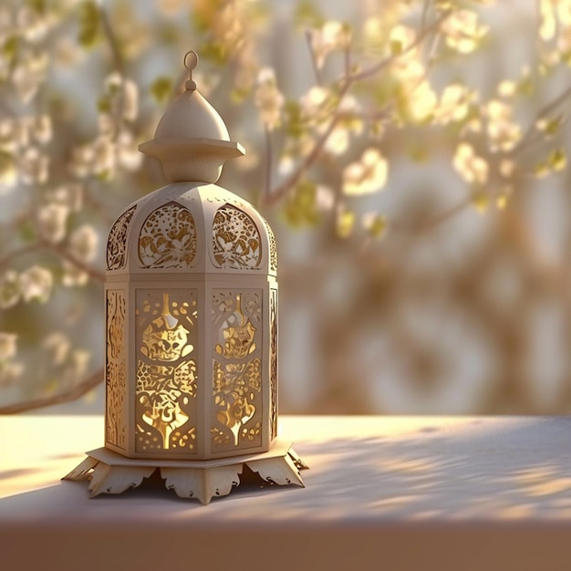 View of 3d islamic lantern