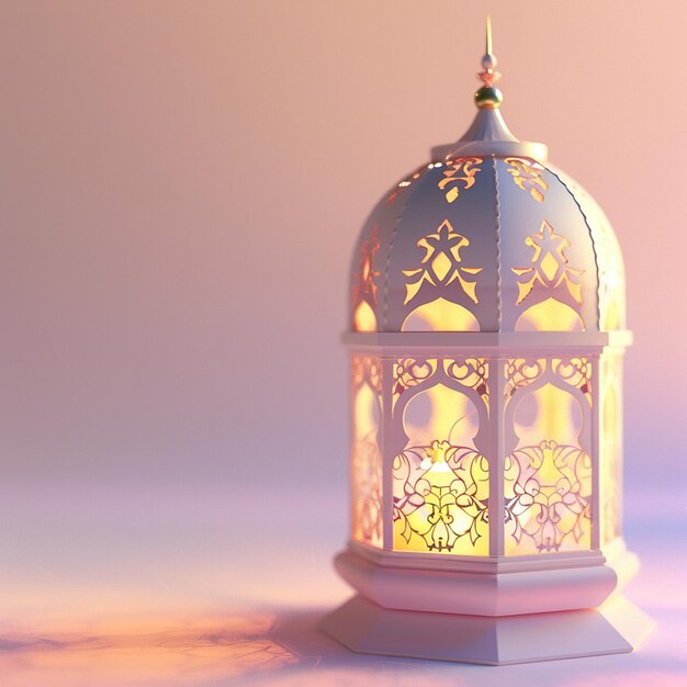 View of 3d islamic lantern