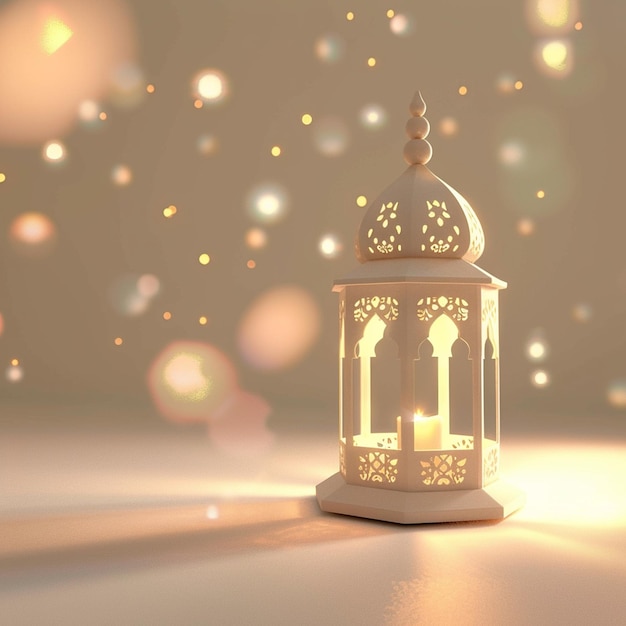 View of 3d islamic lantern