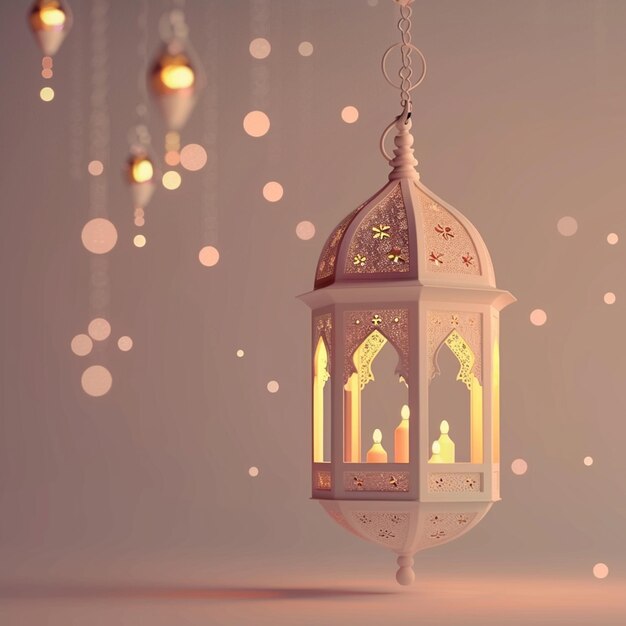 View of 3d islamic lantern