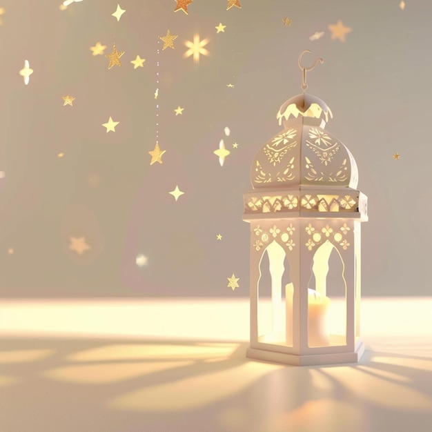 View of 3d islamic lantern