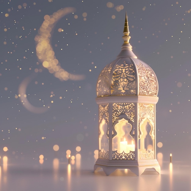 View of 3d islamic lantern