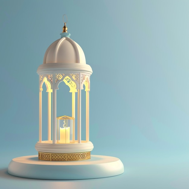 View of 3d islamic lantern