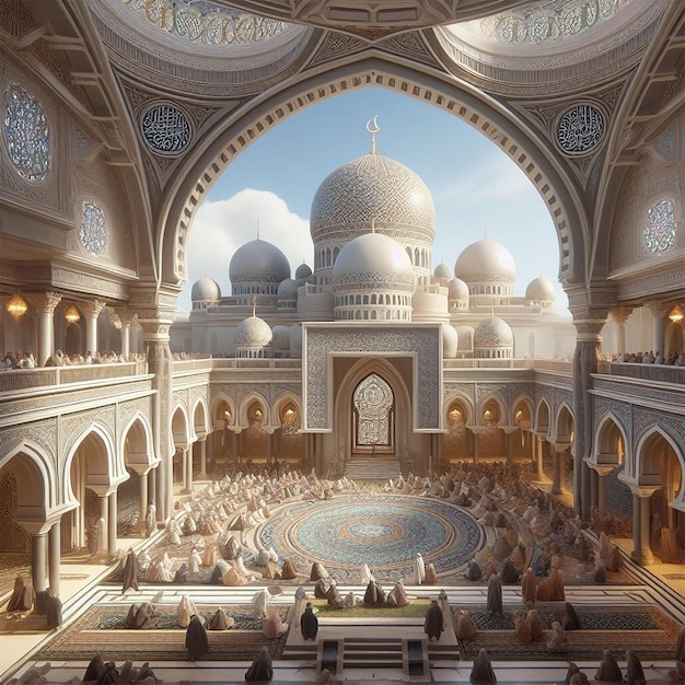 View of 3d islamic mosque JPG