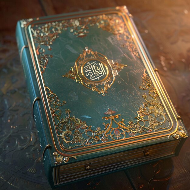 View of 3d islamic quran book