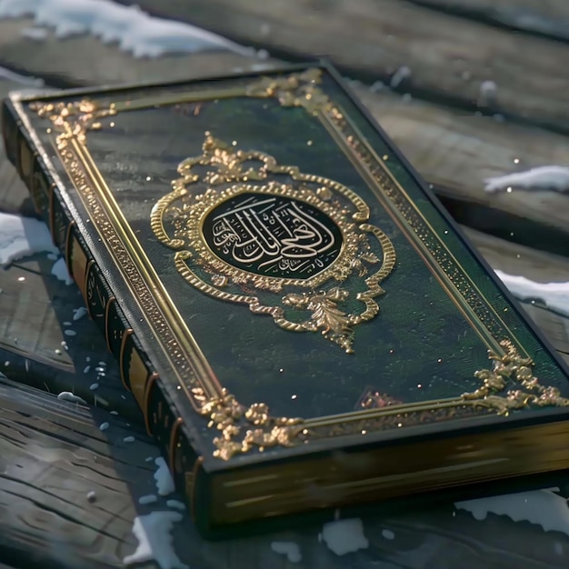 View of 3d islamic quran book