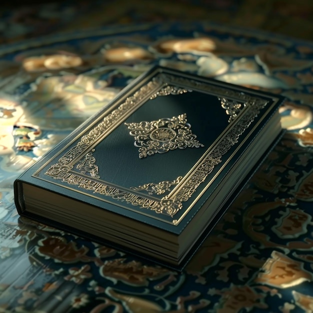 View of 3d islamic quran book