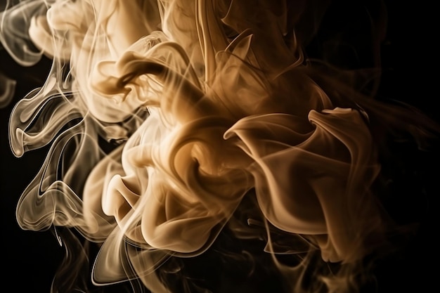 View of abstract smoke background Clubs of smoke fire Generative AI