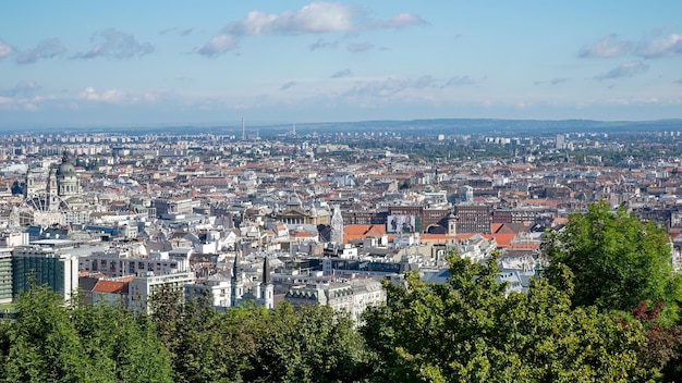 View across the river Danube in Budapest