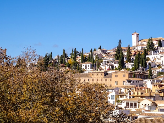 View of Albaicin district in Granada, Andalusia (Spain)