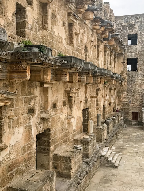 View on the ancient Greek stone amphitheater