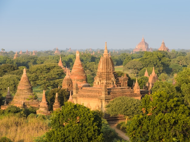 View of ancient temples in Bagan, Myanmar