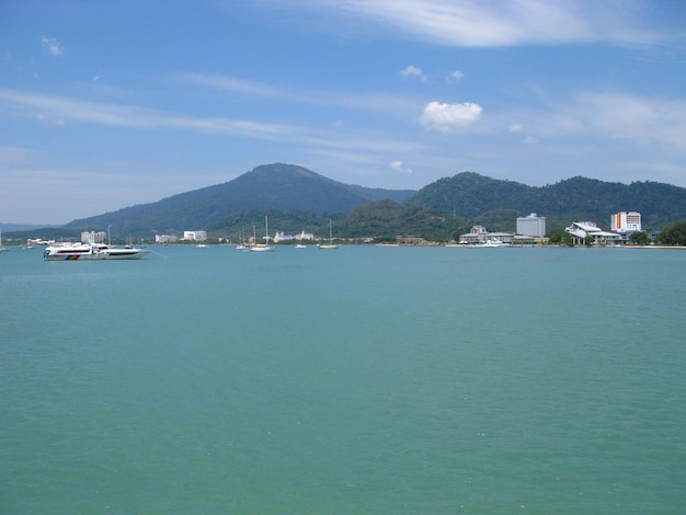 The view andaman sea on Langkavi island Malaysia