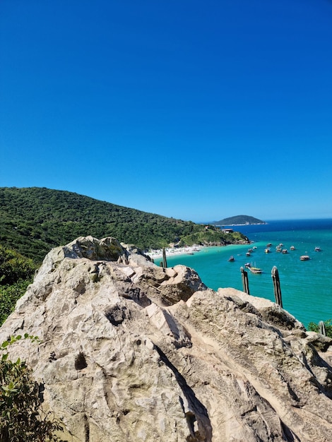 View of Arraial do Cabo beach in Rio de Janeiro Brazil