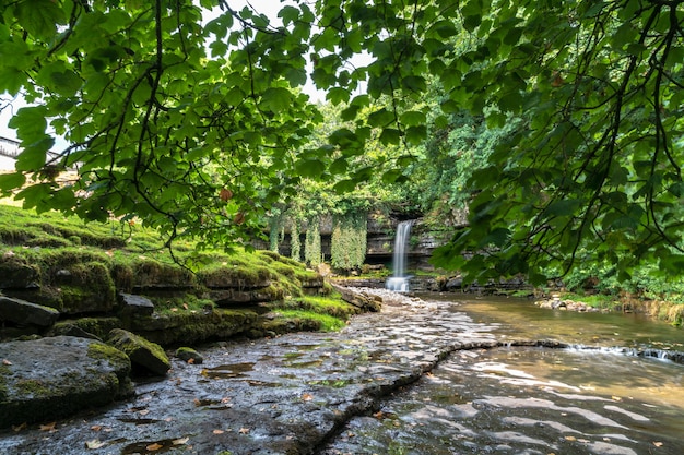 View of Askrigg Waterfall in the Yorkshire Dales National Park