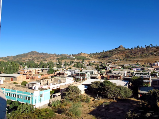 The view in Axum city, Ethiopia