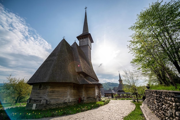 View of the Barsana Monastery Romania