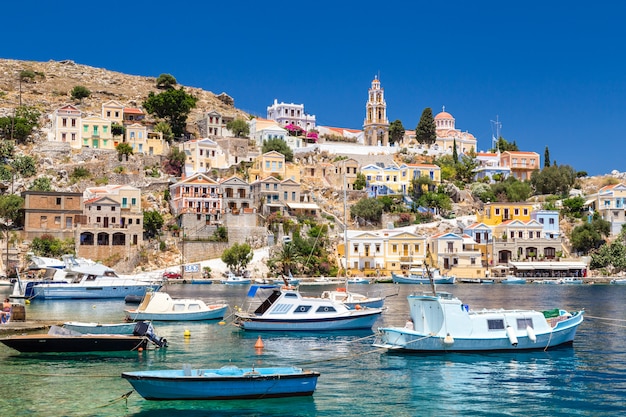 View of the bay at Symi island