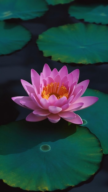 View of beautiful 3d lotus flower