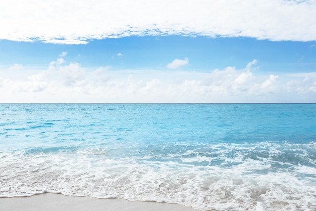 View of beautiful sea beach at resort